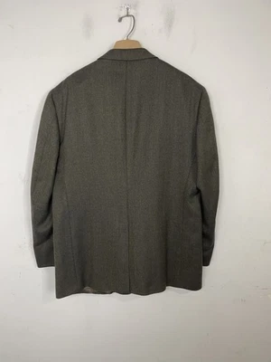 Blazer Abrigo Deportivo Evan-Picone Para Hombre 48R Marrón Lana Espiga Cachemira Foto 1 de 4