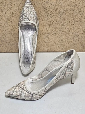 NUEVO PAPELL Mujer Talla 5.5, 6 MARFIL Tacón Alto Suela de Cuero Zapatos Sandalia Zapatos Foto 1 de 4