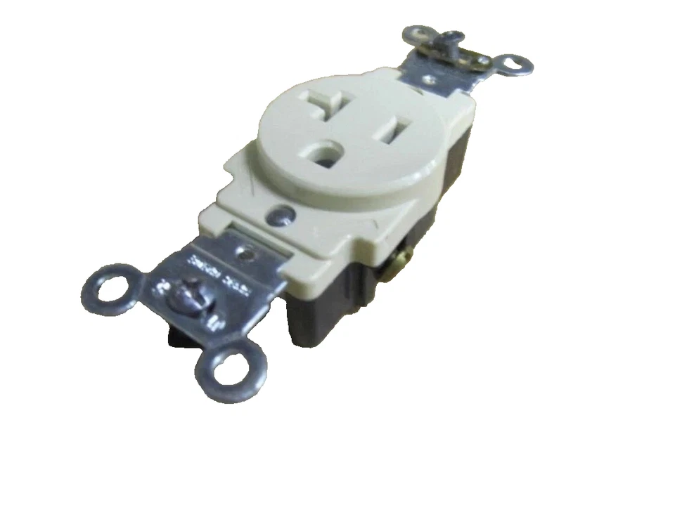 Leviton 5361-i 20a 125vac Ivory Single Receptacle