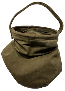 Bolsa de agua de lona militar del ejército de EE. UU. original de la Segunda Guerra Mundial diámetro 8" OD3 - Imagen 1 de 5