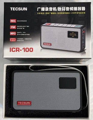 TECSUN ICR-100 Pocket FM Radio with ETM Tuning Digital Recorder MP3 Player - Image 1 of 4