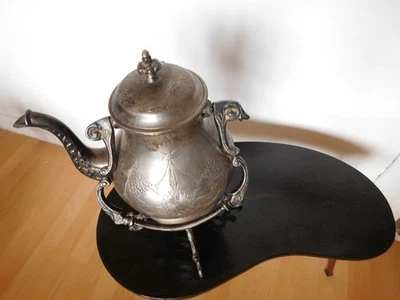 Teekanne mit Rechaud-Stövchen antik orientalisch - Bild 1 von 4