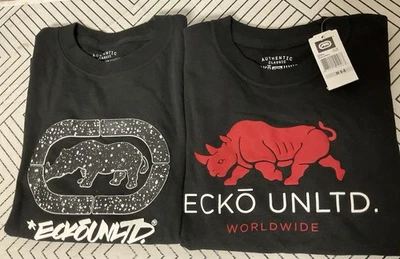 🎥 ECKO UNLTD. Worldwide Boys Black T-Shirt- SIZE M 6-8🆕 Set Of 2 - Image 1 of 4