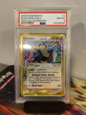 Blastoise (Delta Species) 2/100 Crystal Guardians Holo PSA 8 - Image 1 of 3