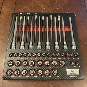 Matco Tools 1/4" AND 3/8" DRIVE 46 PIECE MASTER ADV HEX BIT SOCKET SET P21 - Foto 1 di 12