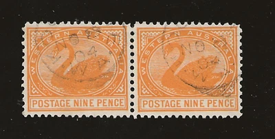 Western Australia, SG 122 pair (wmk sideways) - Image 1 of 2