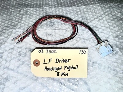03-04 Nissan 350Z Driver Side 8 Pin Headlight Plug Wiring Harness Cut OEM - Image 1 of 4