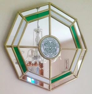 Celtic F.C. Mirror 12 inch diameter ,   Octagon shaped . Ideal Gift UNIQUE ITEM  - Picture 1 of 6