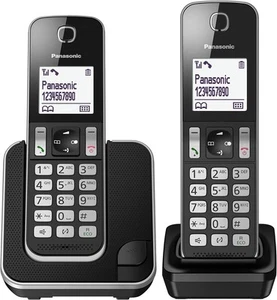 Panasonic KX-TGD312JTB Telefon bezprzewodowy z identyfikatorem dzwoniącego i głośnikiem B-WAR - Zdjęcie 1 z 9