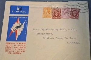 GB - 1934 Imperial Airways First Flight Entire Letter London - Brisbane - Ltd Ed - Picture 1 of 3