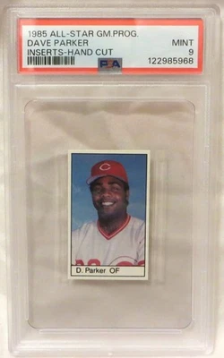 Dave Parker **PSA 9** 1985 Baseball All-Star Game Program Inserts Hand-Cut Pop 1 - Image 1 of 2