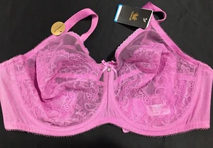 Vtg Wacoal Purple Chantilly Lace Full Coverage Bra 36DDD NWT - Picture 1 of 5