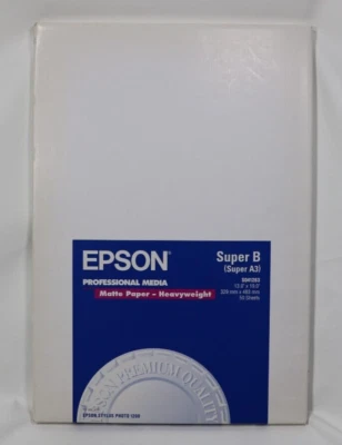 Epson S041263 Glossy Photo Paper, 52 lbs., Matte, 13 x 19 (Pack of 50) NEW - Image 1 of 4