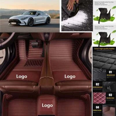 For Mercedes Benz AMG GT Car Floor Mats Anti-Slip Interior Accessories Leather Foto 1 de 4