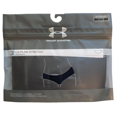 Under Armour Women's XS UA Pure Stretch Hipster Underwear Pantie 3-Pack - Image 1 of 4