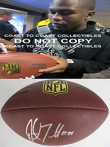 JUSTIN FORSETT,BALTIMORE RAVENS,FIRMATO,AUTOGRAFATO,NFL DUKE FOOTBALL,COA,PROOF - Foto 1 di 2