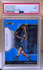 2004 Topps Finest Grant Hill BLUE X-FRACTOR 10/25 PSA 9 *Pop 1* #20