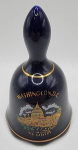 Washington D.C. U.S Capitol Gedenkglocke Kobaltblau Sammlerstück Dekor - Bild 1 von 2