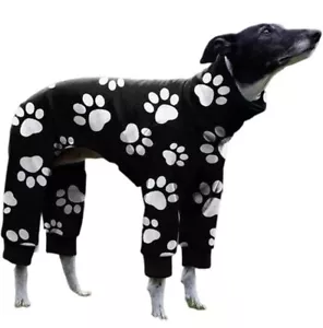 Hunde Schlafanzug Medium Large Pfotendruck Overall Body süß FellBaby kuschelig kuschelig - Bild 1 von 5