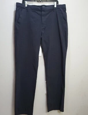 IKE By Ike Behar Straight Leg Chino Pants Men's 38x30 Black Flat Front Solid - Image 1 of 4