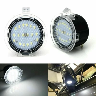 2x White LED Under Side Mirror Puddle Lights For 2007-2021 Toyota Tundra Sequoia — 第 1/4 张图片