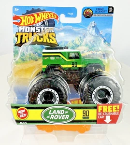 2022 Hot Wheels Monster Trucks Land Rover 90 Defender Green 1:64 - Picture 1 of 6