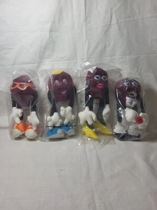 Vintage 80er Plüsch California Raisins Hardees Figuren 80s Toys 1988 Komplettsatz - Bild 1 von 10