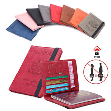 Étui passeport de voyage en cuir PU bloquant RFID housse porte-carte portefeuille pour femmes