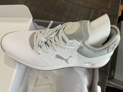 Zapato de golf Puma ProAdapt AlphaCat 376157-01 blanco plata rosa para mujer sin clavos 9,5 Foto 1 de 4