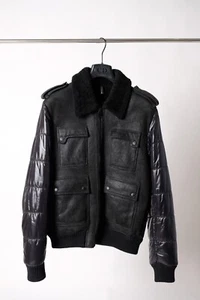 Dior Homme Leather Jacket FW07 Navigate Shearling Hedi Slimane 50 Made in France - Picture 1 of 9