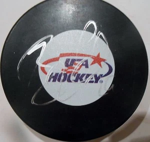 Blake Wheeler Signed Team USA Hockey Puck w/COA 2016-17 Winnipeg Jets - Picture 1 of 1