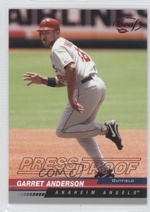 2005 Leaf Red Press Proof Garret Anderson #6