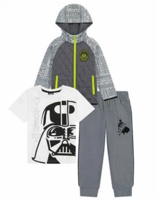 DISNEY STAR WARS ~ Juego de tres (3) piezas ~ Chaqueta ~ Camiseta ~ Joggers ~ Niños Talla 5 Foto 1 de 4