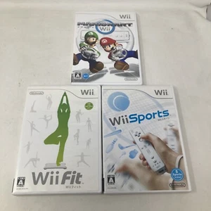 JAPANESE Nintendo Wii games bundle: Wii Sports, Wii Fit, Mario Kart Wii CIB - Picture 1 of 8