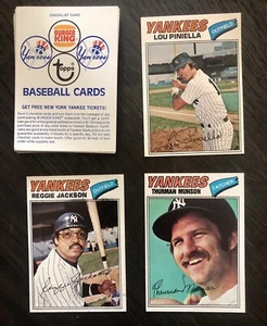 1977 Burger King New York Yankees Complete Set NM (with Piniella) - Picture 1 of 1