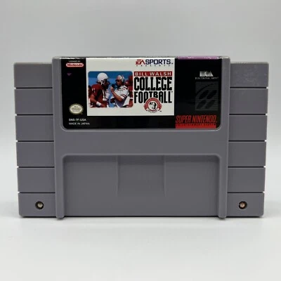SNES Super Nintendo Bill Walsh College Football Tested & Working EA Sports 1994 - Image 1 of 4