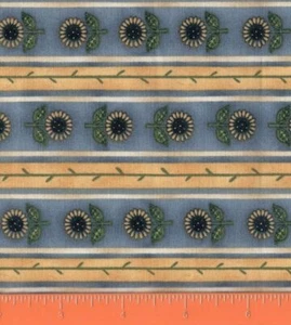 Debbie Mumm Striped Sunflowers Print Craft Quilt Fabric f1212 - Picture 1 of 3