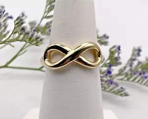 14kt Yellow Gold James Avery Infinity Ring Sz 6 - Picture 1 of 11