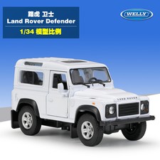 Welly 1:34 Land Rover Defender Diecast Metal Model Car White