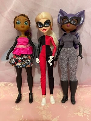 DC 10” Superhero Girls Teen Dolls Harley Queen, Catwoman and Bumble Bee - Image 1 of 4