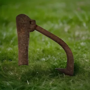 Testa gancio per troncamento vintage - gancio per cant peavey rullo strumento - ferro antico arrugginito - Foto 1 di 4