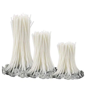 100Pcs Candle Wicks for DIY Candle Making! -Smokeless Wax Pure Cotton Core-Pre-W - Picture 1 of 10