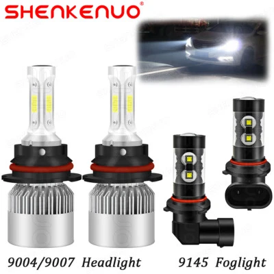 For Ford Ranger 1998 1999 2000 LED Headlight + Fog Light Bulbs Combo 6000K White - Image 1 of 4