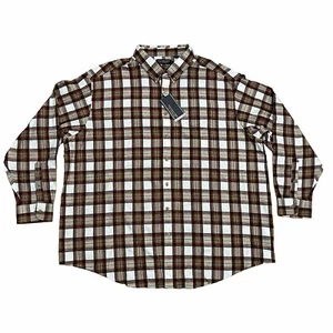 $ 89 Roundtree & Yorke portugiesisches Flanellhemd Herren 3XB kariert Langarm NEU - Bild 1 von 7
