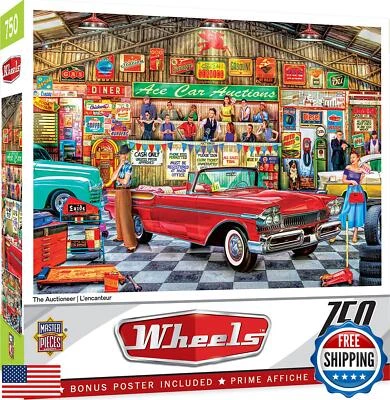 Quebra-cabeça MasterPieces 750 peças para adultos, família ou jovens - The Aucti - Imagem 1 de 4