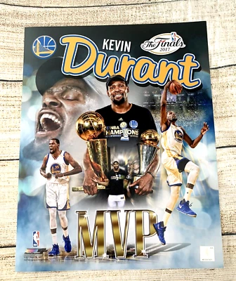 Foto de archivo fotográfico 11x14 con licencia oficial de la NBA de Kevin Durant The Finals MVP 2017 Foto 1 de 2