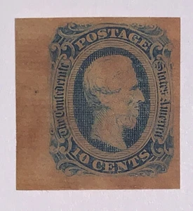 Travelstamps: US Stamps CONFEDERATE CSA SCOTT #12 MINT OG HINGED, 10 cents - Picture 1 of 5