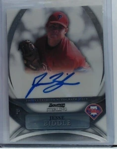 2010 BOWMAN STERLING JESSE BIDDLE ROOKIE AUTO #BSP-JB PHILLIES MSK - Picture 1 of 2