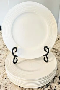 Mikasa Swirl Bone China White Salad Plates x 8 - Picture 1 of 3