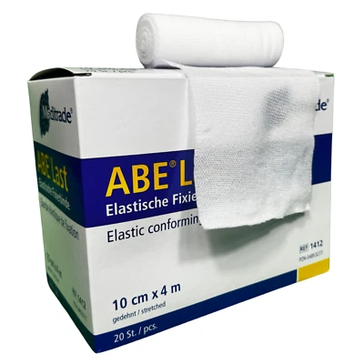 Meditrade ABE Last® elastische Fixierbinde Mullbinde Wundverband 20 Binden